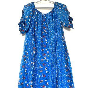 Cobalt blue made in Italy  silk blend dress